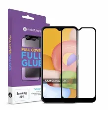 Стекло защитное MakeFuture Samsung A01 Full Cover Full Glue (MGF-SA01)