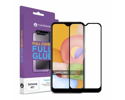 Скло захисне MakeFuture Samsung A01 Full Cover Full Glue (MGF-SA01)