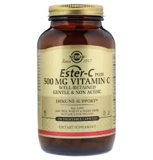 Вітамін Solgar Вітамін С 500 мг, Ester-C Plus, 250 вегетаріанських капсул (SOL-01049)