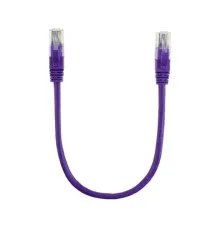 Патч-корд 0.5м, RJ-45, Cat.5e, CU, медь, фіолетовий Ritar (PCR-CU/0.5Pe / 14089)