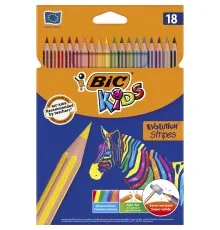 Олівці кольорові Bic Evolution Stripes 18 шт (bc950524)