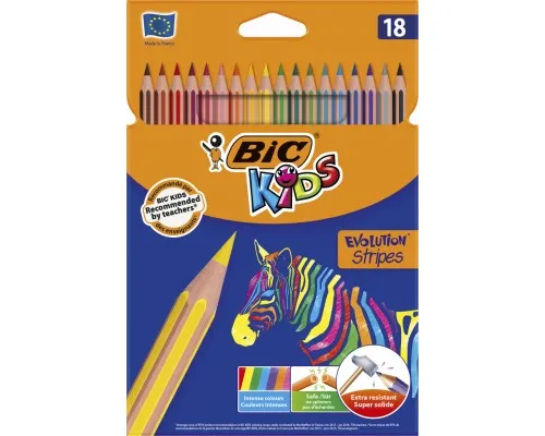 Карандаши цветные Bic Evolution Stripes 18 шт (bc950524)