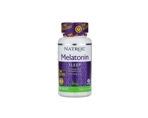 Аминокислота Natrol Мелатонин, Медленное высвобождение, Melatonin, Time Release, (NTL-00458)