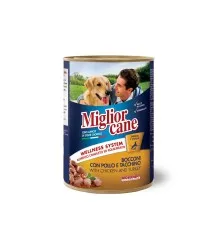 Консервы для собак Migliorcane с кусочками курицы и индейки 405 г (8007520011105)
