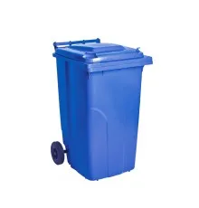 Контейнер для сміття Алеана на колесах з ручкою синій 240 л (3073)