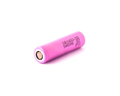 Акумулятор 18650 Li-Ion INR18650-35E, 3500mAh, 8A, 4.2/3.6/2.5V, pink Samsung (INR18650-35E)