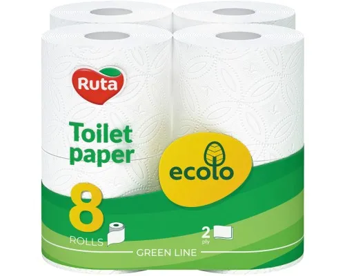 Туалетний папір Ruta Ecolo 2 шари 8 рулонів (4820202891093)