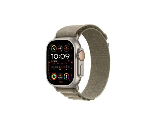 Смарт-годинник Apple Watch Ultra 2 GPS + Cellular, 49mm Titanium Case with Olive Alpine Loop - Small (MREX3UL/A)