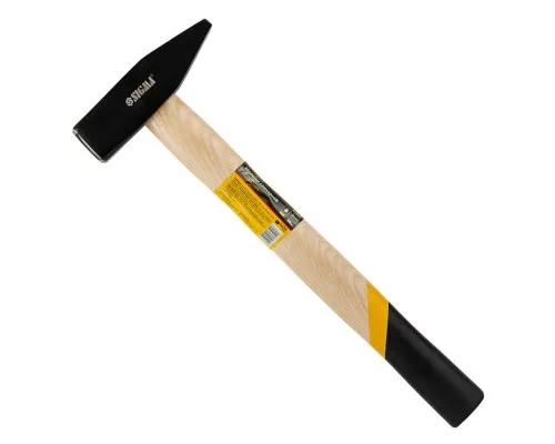 Молоток Sigma 1000г слюсарна деревяна ручка (дуб) (4316401)