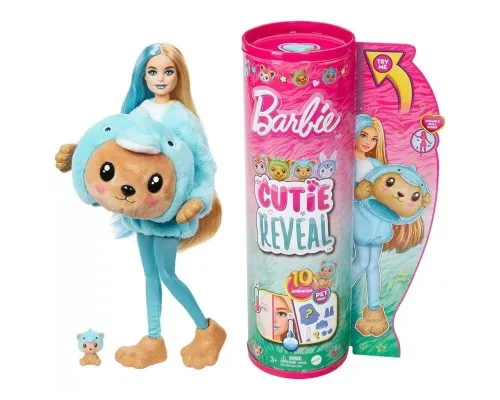 Кукла Barbie Cutie Reveal Великолепное комбо Медвежонок в костюме дельфина (HRK25)