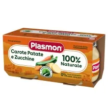 Дитяче пюре Plasmon Морква, картопля, цукіні 80 гх2 шт (1136110)