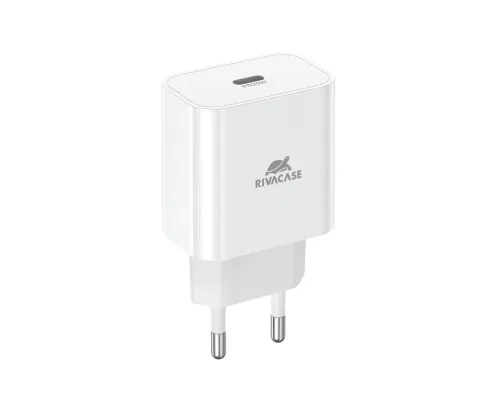 Зарядний пристрій RivaCase 1xUSB Type-C PD 20 Вт white (PS4101 W00 (White))