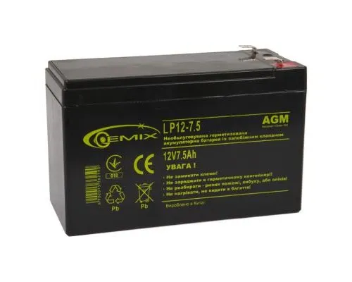 Батарея до ДБЖ Gemix 12В 7.5 Ач (LP12-7.5)