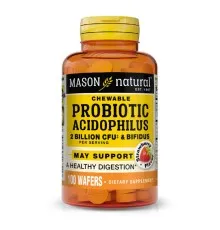 Пробіотики Mason Natural Пробіотики 2 млд ДЕЯ, смак полуниці, Probiotic Acidophilus W (MAV16891)