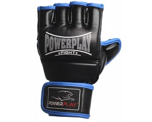 Рукавички для MMA PowerPlay 3058 L Black/Blue (PP_3058_L_Black/Blue)