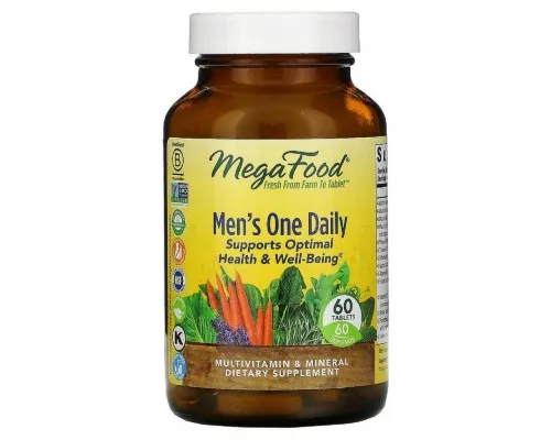 Мультивітамін MegaFood Мультивітаміни для чоловіків, Mens One Daily, 60 таблеток (MGF-10107)