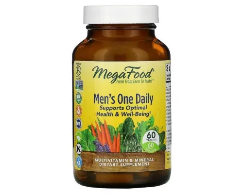 Мультивитамин MegaFood Мультивитамины для мужчин, Men’s One Daily, 60 таблеток (MGF-10107)