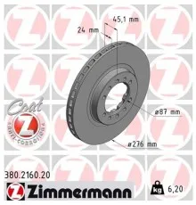 Тормозной диск ZIMMERMANN 380.2160.20