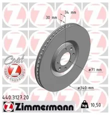 Гальмівний диск ZIMMERMANN 440.3127.20