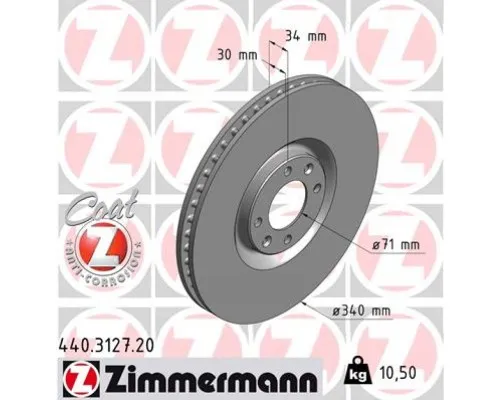 Гальмівний диск ZIMMERMANN 440.3127.20