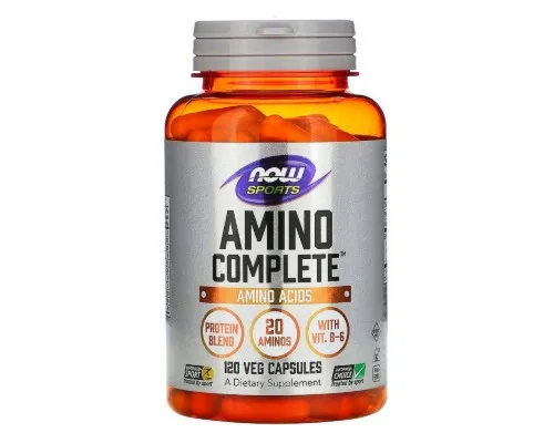 Аминокислота Now Foods Комплекс Аминокислот, Sports, Amino Complete, 120 вегетариа (NOW-00011)