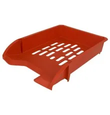 Лоток для бумаг Арника горизонтальный, пластиковый, красный (80104)