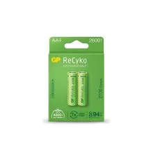 Акумулятор Gp AA R6 ReCyko battery 2600mAh AA (2700Series, 2 battery pack) (270ААHCE-EB2(Recyko) / 4891199186370)