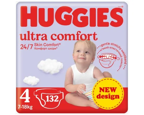 Подгузники Huggies Ultra Comfort 4 (7-18 кг) M-Pack 132 шт (5029053590523)