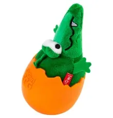 Іграшка для собак GiGwi EGG Крокодил-неваляшка з пищалкою 14 см (2319)
