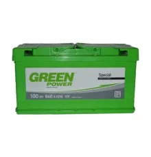 Аккумулятор автомобильный GREEN POWER Standart 100Ah Ев (-/+) (840EN) (22364)