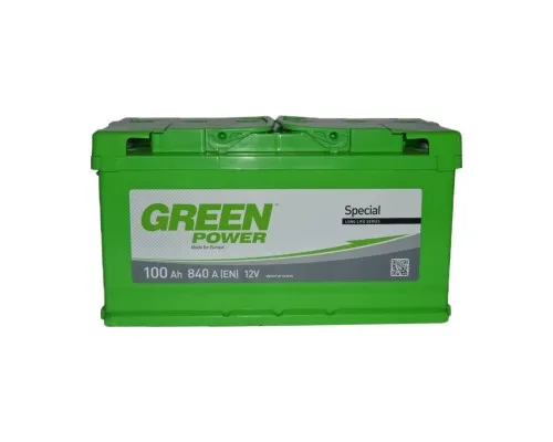 Аккумулятор автомобильный GREEN POWER Standart 100Ah Ев (-/+) (840EN) (22364)