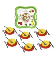 Ігровий набір Tigres набір посуду столовий Салат на підносі жовтий (39898)