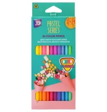 Олівці кольорові Cool For School Pastel Преміум, двосторонні,тригранні , 24 кольори (CF15187)