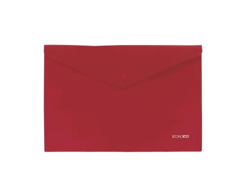 Папка - конверт Economix А4 180 мкм, непрозора, фактура помаранч, червона (E31305-53)