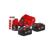 Набір акумулятор + зарядний пристрій Milwaukee Li-Ion M18 NRG-502 В5 2шт; ЗП M12-18FC M12 (4933459217)