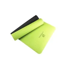Коврик для йоги U-Powex Yoga mat Green/Black 183х61х0.6 (UP_1000_TPE_Gr/Black)