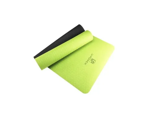 Килимок для йоги U-Powex Yoga mat Green/Black 183х61х0.6 (UP_1000_TPE_Gr/Black)