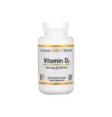 Вітамін California Gold Nutrition Вітамін D3, 50 мкг, Vitamin D3, 360 желатинових капсул (CGN-01180)