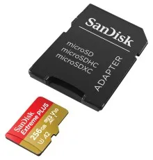 Карта пам'яті SanDisk 256GB microSD class 10 V30 Extreme PLUS (SDSQXBD-256G-GN6MA)