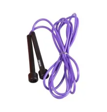 Скакалка LiveUp PVC Jump Rope LS3115-p в тубусі чорний/фіолетовий 275x0.5см (6951376100648)