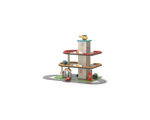 Игровой набор Viga Toys Деревянный паркинг с АЗС (44509)