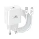 Зарядное устройство RivaCase 1xUSB Type-C PD 20 Вт кабель Type-C white (PS4101 WD4 (White))