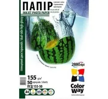 Фотопапір ColorWay A4 155г Glossy 50ст. (PGD155050A4)