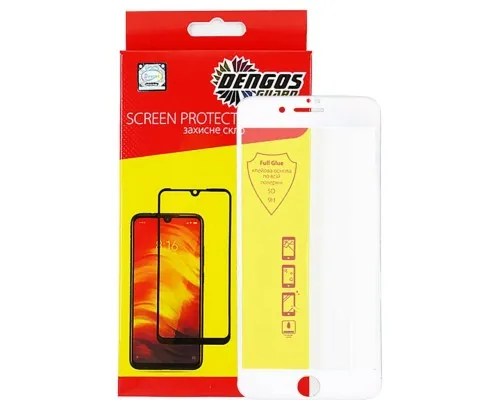Скло захисне Dengos 5D iPhone 7/8 Plus white (TGFG-36)