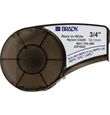 Стрічка для принтера етикеток Brady M21-750-499, nylon, 19.05mm/4.87m, Black on White (M21-750-499)