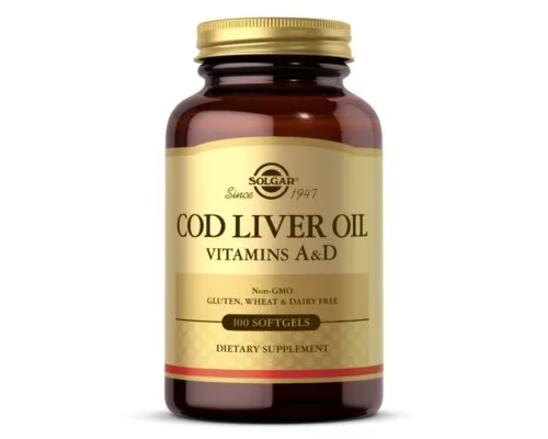 Витамин Solgar Витамины A и D из печени норвежской Трески, Cod Liver Oil & (SOL00940)