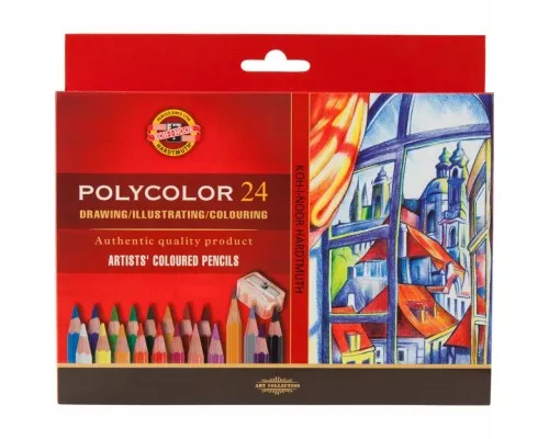 Олівці кольорові Koh-i-Noor Polycolor художні 24 кольорів (3834)