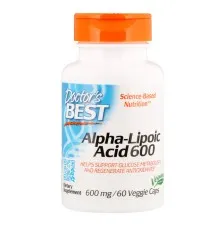 Антиоксидант Doctor's Best Альфа-липоевая кислота, Alpha-Lipoic Acid, 600 мг, 60 капсу (DRB-00133)
