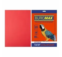 Папір Buromax А4, 80g, INTENSIVE red, 20sh (BM.2721320-05)