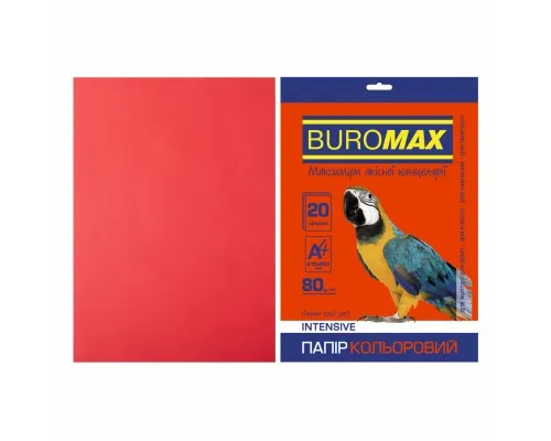 Бумага Buromax А4, 80g, INTENSIVE red, 20sh (BM.2721320-05)
